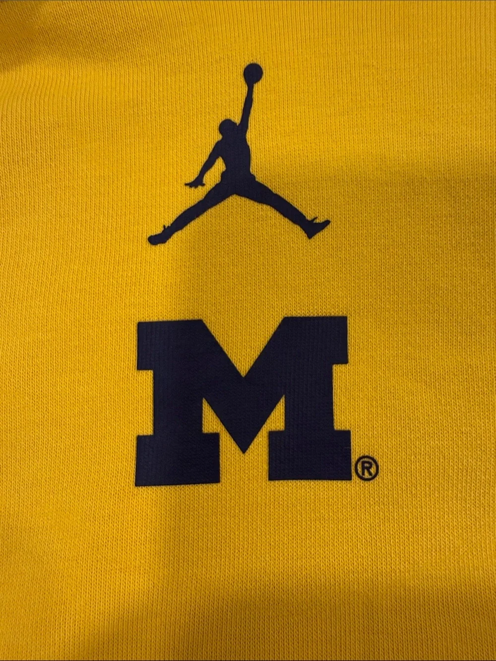 Nike Jordan Michigan Wolverines Maize & Navy Pullover Hoodie Sweatshirt Men’s S